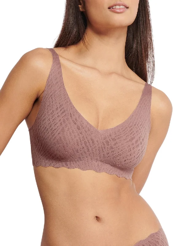 Non wired front closure bras for easy wear -ZERO Feel Bliss Soft Bra - Cacao