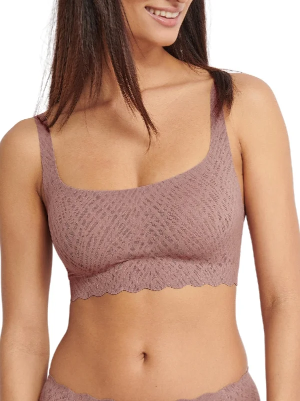 Non wired minimizer bras for large busts -ZERO Feel Bliss Top - Cacao