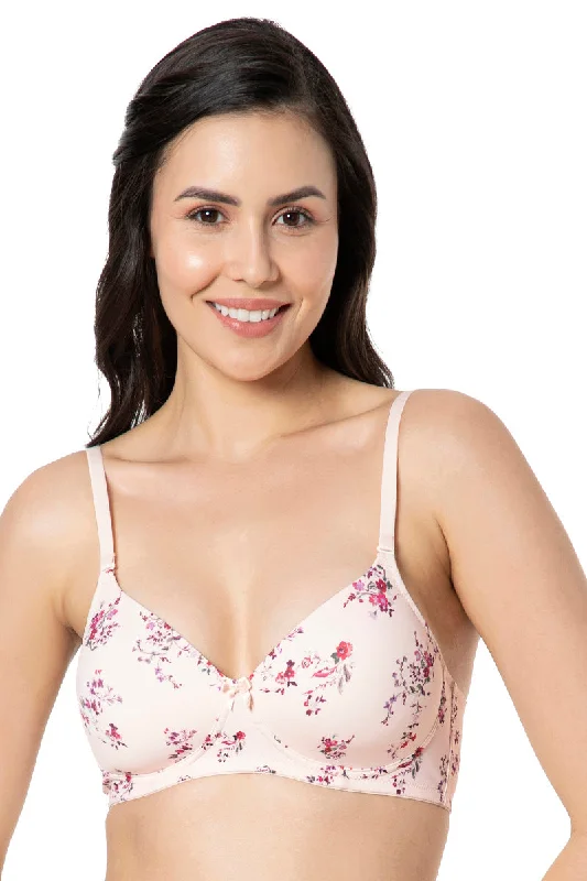 Bralettes for small to medium breasts -Smooth Charm Padded Non-Wired T-Shirt Bra - Rosewater Print Bralettes for small to medium breasts -Smooth Charm Padded Non-Wired T-Shirt Bra - Rosewater Print
