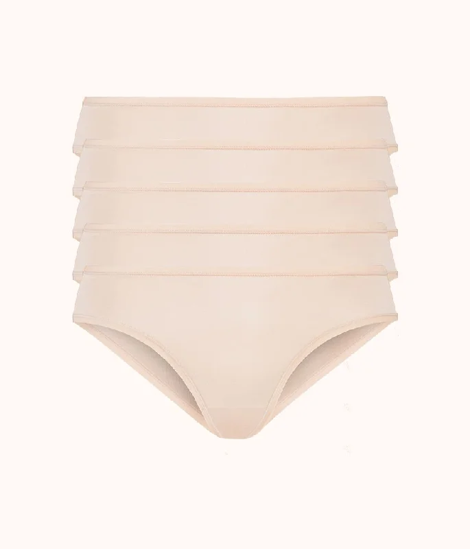 Deep V bras in various colors -The All-Day Bikini 5-Pack: Toasted Almond