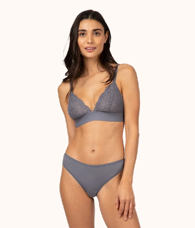 Deep V bras for a great price -The All-Day Thong: Smoke
