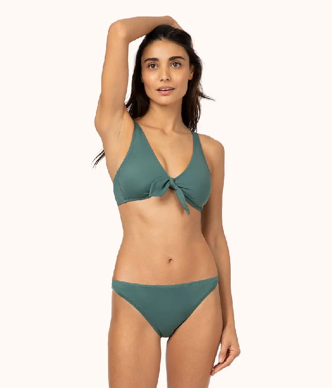 Deep V bras for wedding -The Bikini: Harbor Green