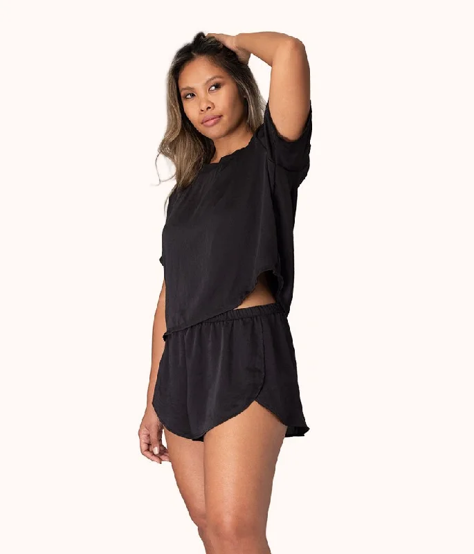 Deep V bras with demi cup style4The Boxer Lounge Tee: Jet Black