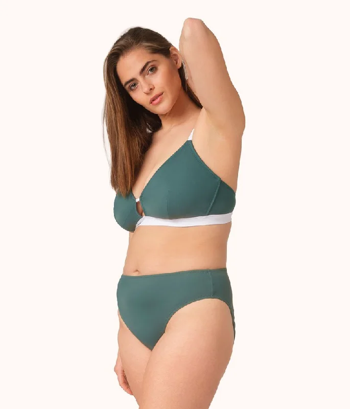 Deep V bras for prom -The High Waist: Harbor Green