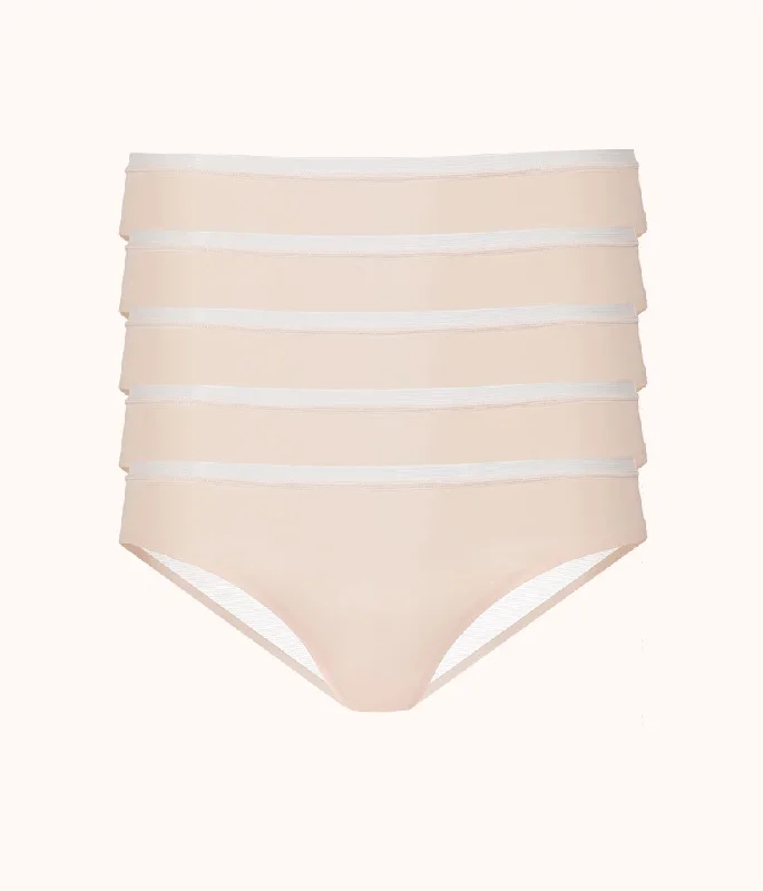 Deep V bras for slender figures4The Mesh Back Bikini 5-Pack: Toasted Almond