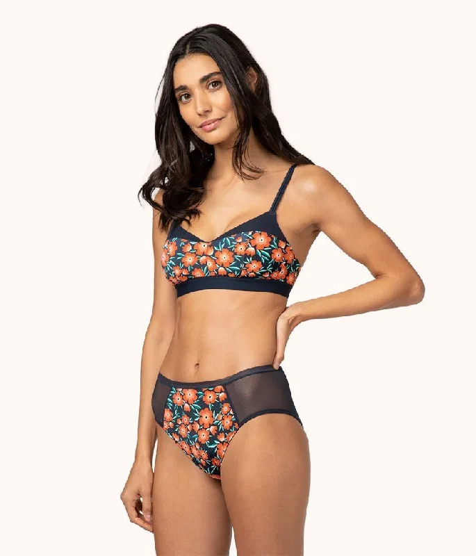 Which deep V bra provides the most support? -The Mesh High Waist Bikini - Print: Poppy Floral Which deep V bra provides the most support? -The Mesh High Waist Bikini - Print: Poppy Floral