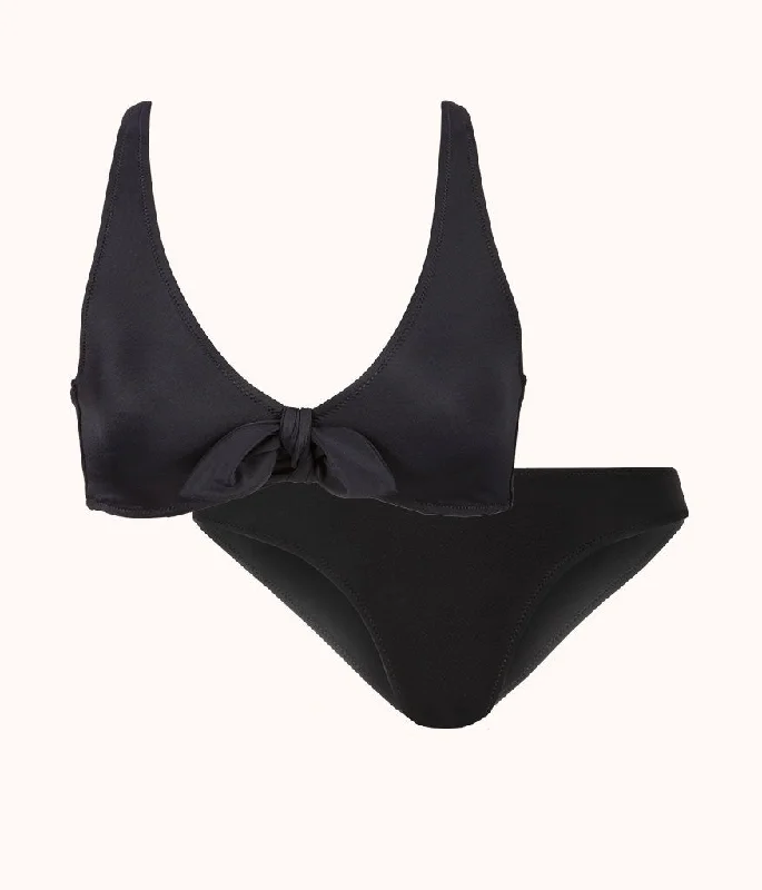 Deep V bras for the modern woman -The Plunge Bralette & Bikini Swim Bundle: Jet Black Deep V bras for the modern woman -The Plunge Bralette & Bikini Swim Bundle: Jet Black