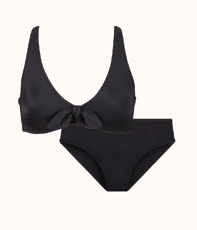Deep V bras with exceptional value -The Plunge Bralette & High Waist Swim Bundle: Jet Black Deep V bras with exceptional value -The Plunge Bralette & High Waist Swim Bundle: Jet Black