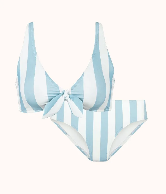 Deep V bras with best customer satisfaction -The Plunge Bralette & High Waist Swim Bundle - Print: Cabana Stripe Deep V bras with best customer satisfaction -The Plunge Bralette & High Waist Swim Bundle - Print: Cabana Stripe