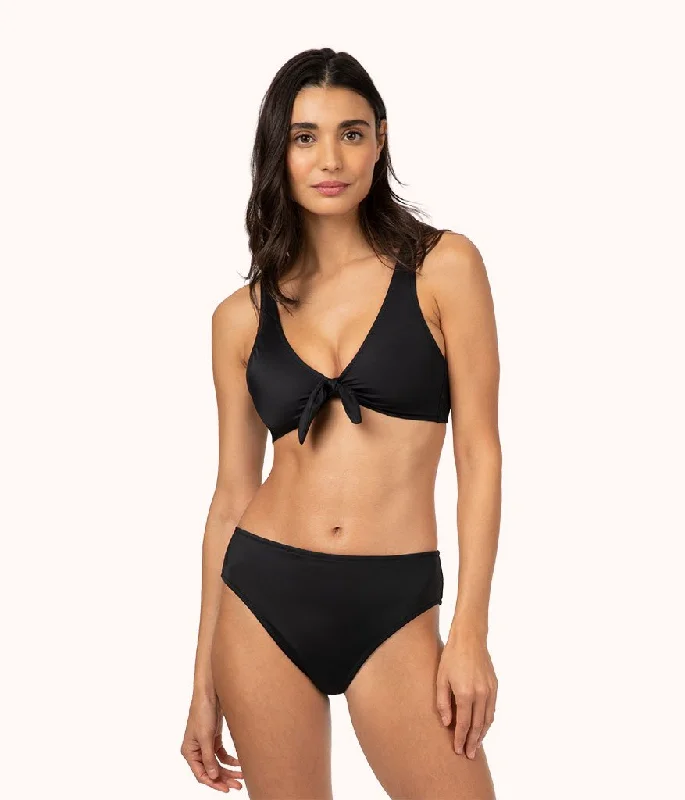 Deep V bras with perfect designs -The Plunge Bralette: Jet Black