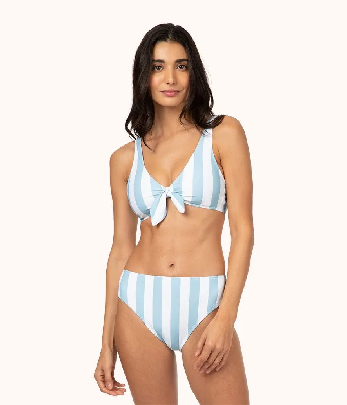 Deep V bras that are stylish -The Plunge Bralette - Print: Cabana Stripe