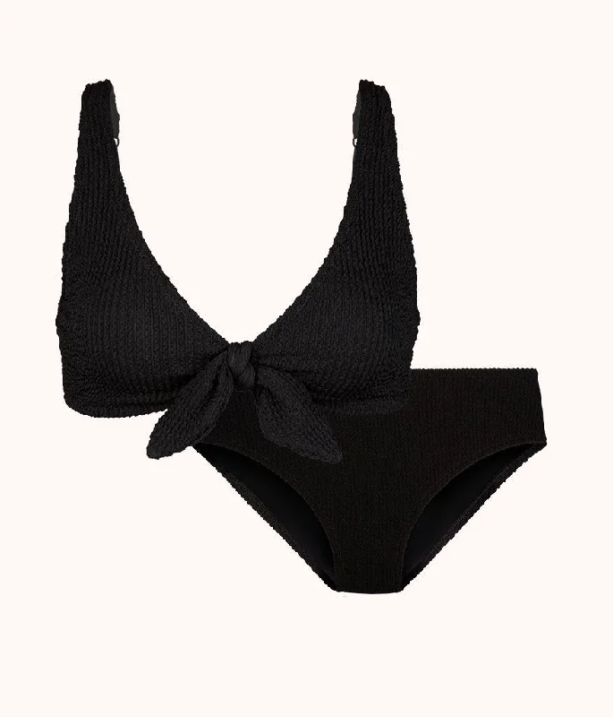 Deep V bras in white -The Ruched Plunge Bralette & High Waist Swim Bundle: Jet Black Deep V bras in white -The Ruched Plunge Bralette & High Waist Swim Bundle: Jet Black