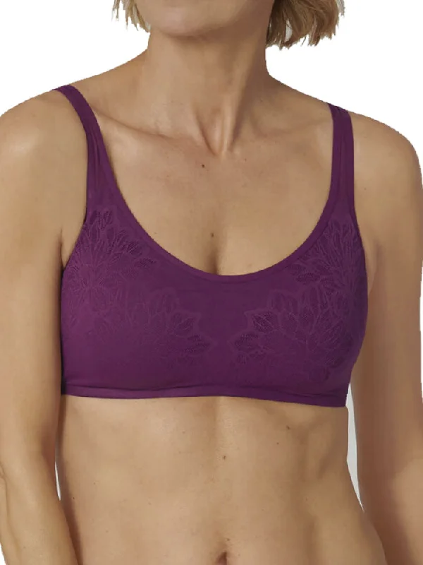 Non wired bras with a natural shape -Fit Smart P Soft Cup Bra - Crushed Berry