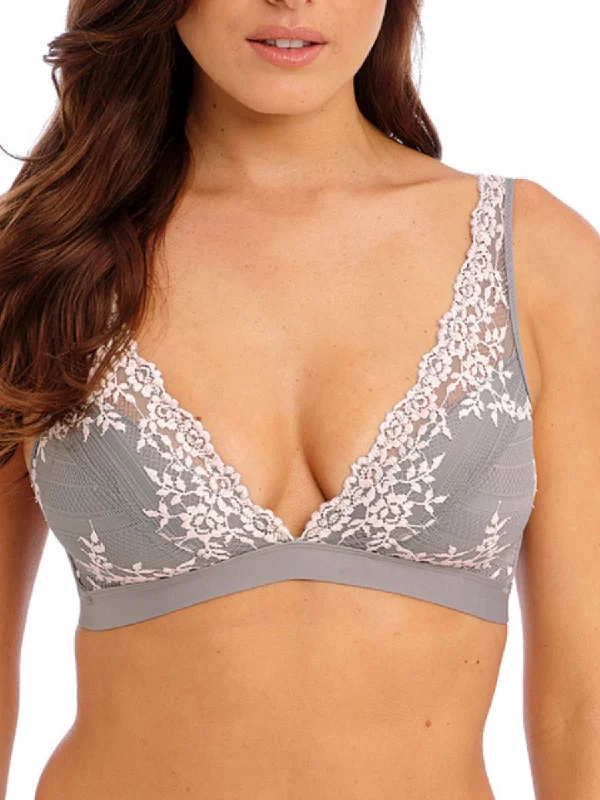 Non wired bras for the perfect outfit -Embrace Lace Soft Cup Bra - Smoke/Crystal Pink Non wired bras for the perfect outfit -Embrace Lace Soft Cup Bra - Smoke/Crystal Pink