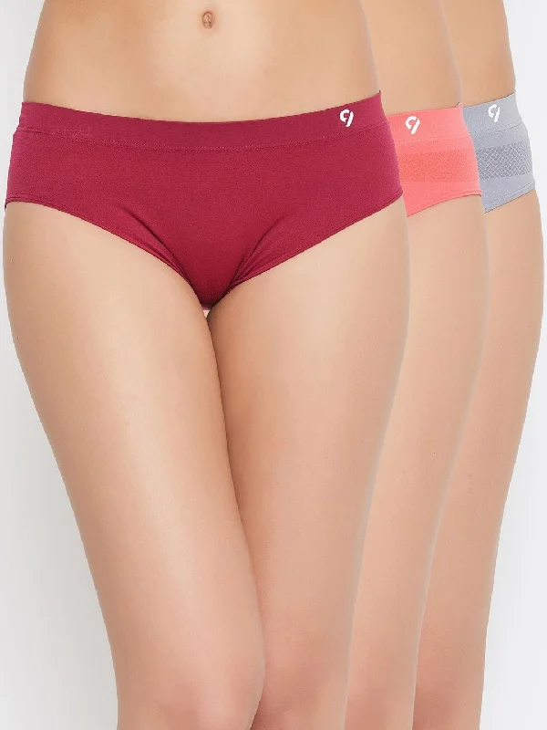 C9 Airwear Women's Solid Assorted Regular Fit Panty Combo - Pack of 3