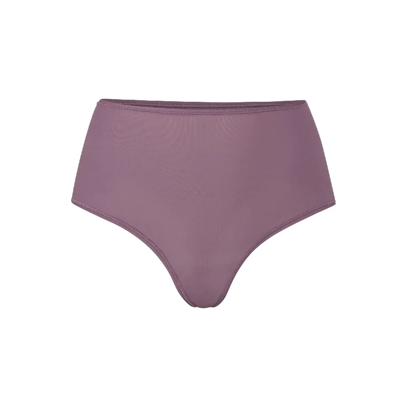 FITS EVERYBODY HIGH WAISTED THONG | PLUM
