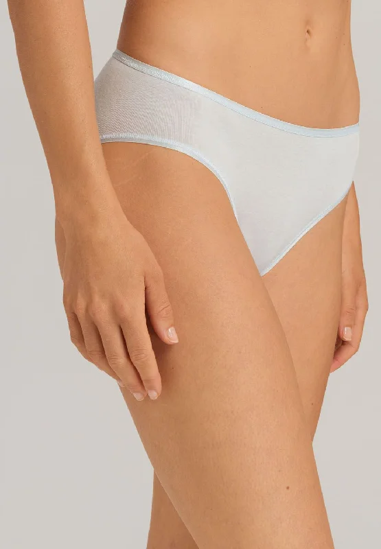 Hanro - Cotton Seamless Midi Briefs | Cool Blue