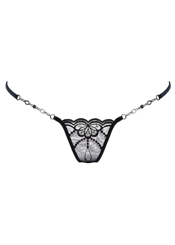 Butterfly in Black Luxury Mini G-String