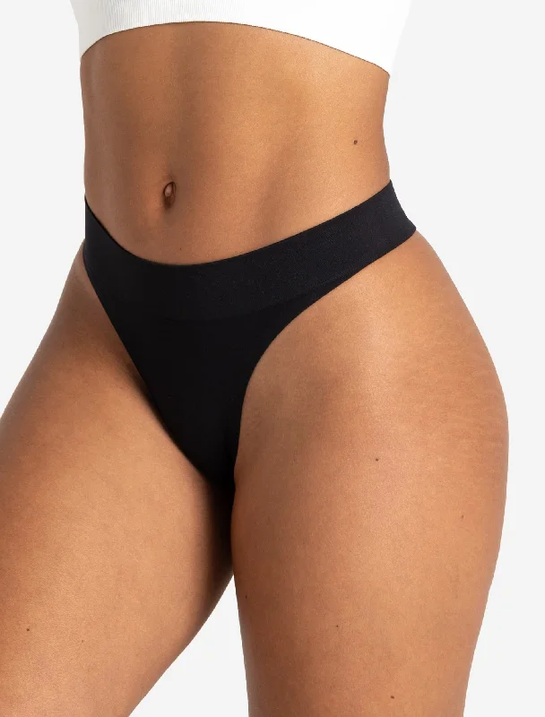 Seamless Thong - Black