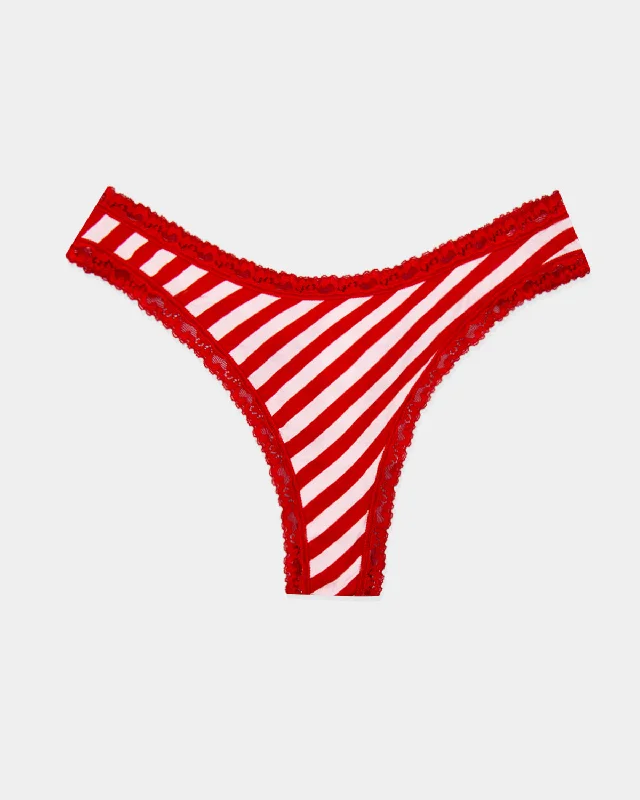 Thong - Candy Cane Stripe