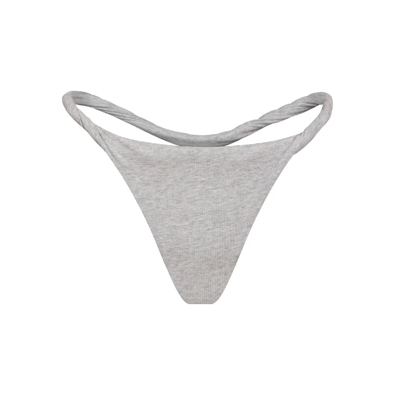 TWIST THONG | LIGHT HEATHER GREY