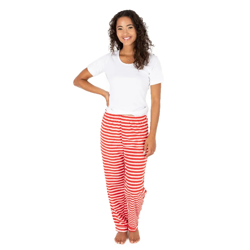 Womens robe and pajama set cotton lightweight -Christmas Womens Fleece Pajama Pants Striped Womens robe and pajama set cotton lightweight -Christmas Womens Fleece Pajama Pants Striped