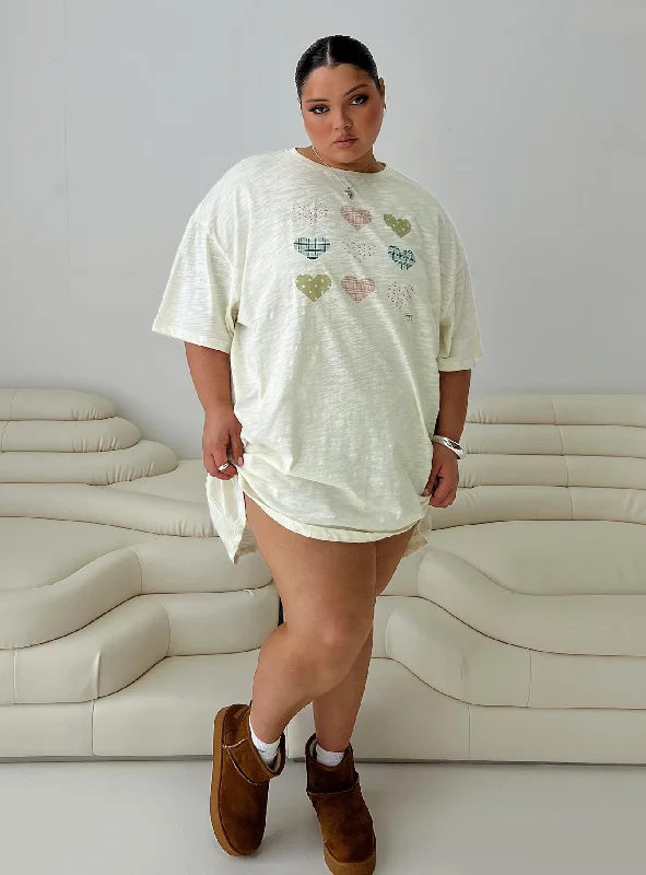 Affordable matching pajamas for couples or families -Heart Strong Nightie Sleep Dress Multi Curve