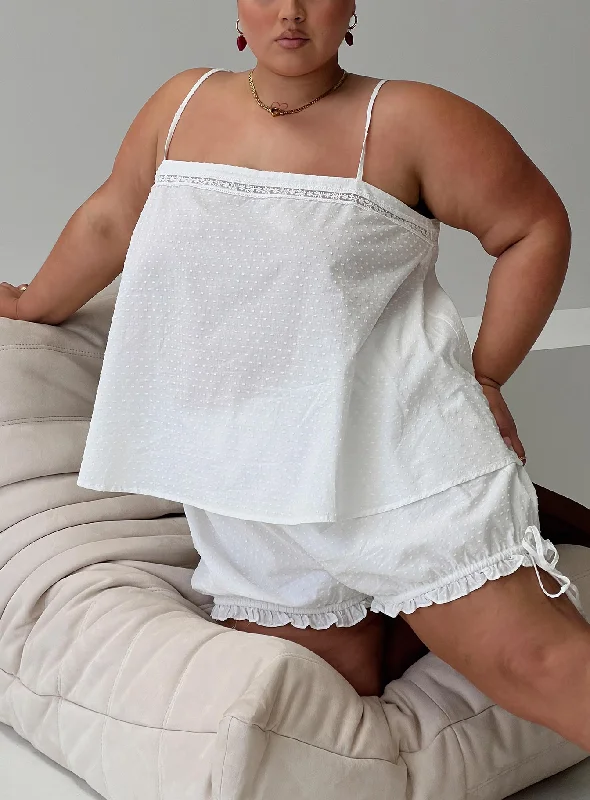 Womens Christmas pajama sets for holiday cheer -Invisible String Sleep Top White Curve Womens Christmas pajama sets for holiday cheer -Invisible String Sleep Top White Curve