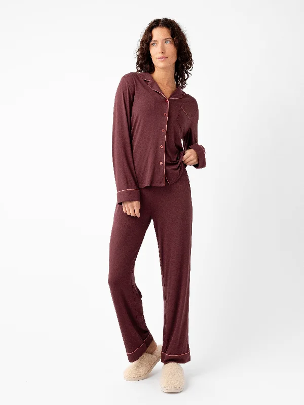 Women's lightweight summer pajama sets breathable fabric -Women's Stretch-Knit Long Sleeve Bamboo Pajama Set Women's lightweight summer pajama sets breathable fabric -Women's Stretch-Knit Long Sleeve Bamboo Pajama Set