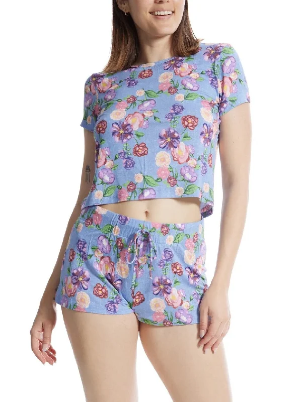 Women's elegant satin robe and sleepwear matching set -MODAL SLEEPSET
