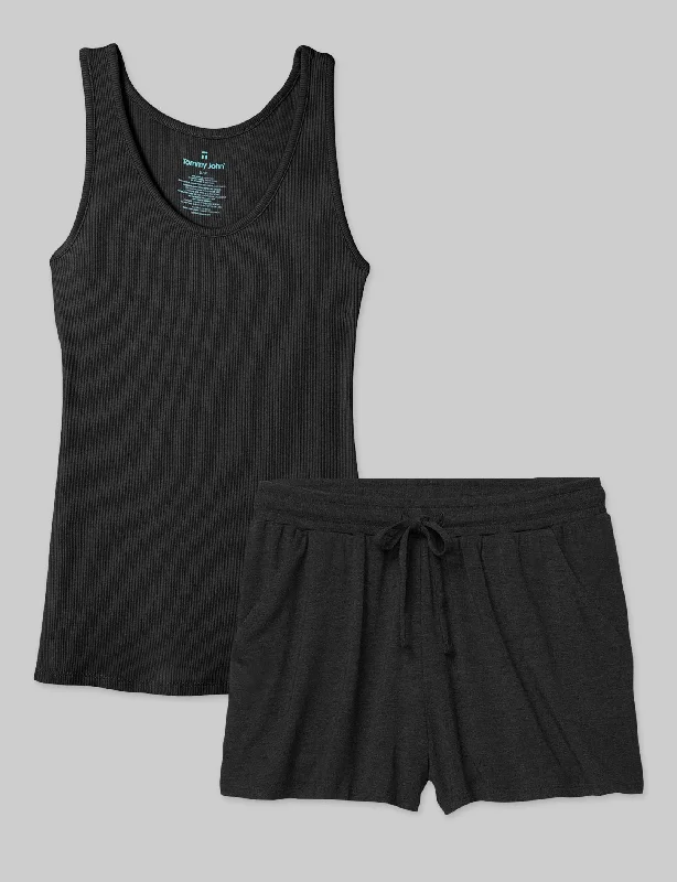 Comfortable and chic women's pajamas for lounging at home -Women's Downtime Tank & Short Set