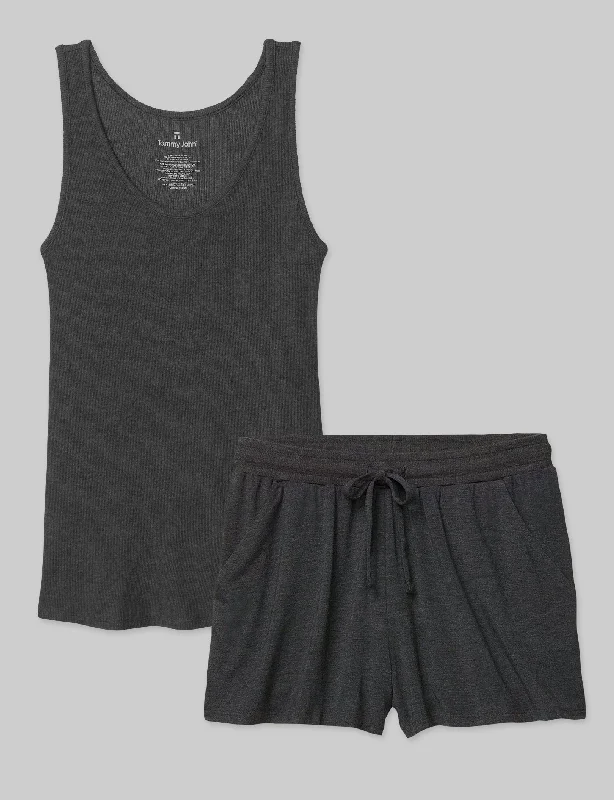 Which style of women's pajamas is best for summer?-Women's Downtime Tank & Short Set Which style of women's pajamas is best for summer?-Women's Downtime Tank & Short Set
