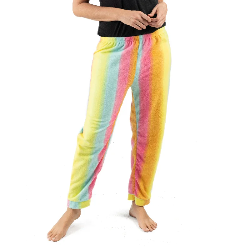 How to choose the right size in women's pajamas?-Womens Fleece Pajama Pants Rainbow