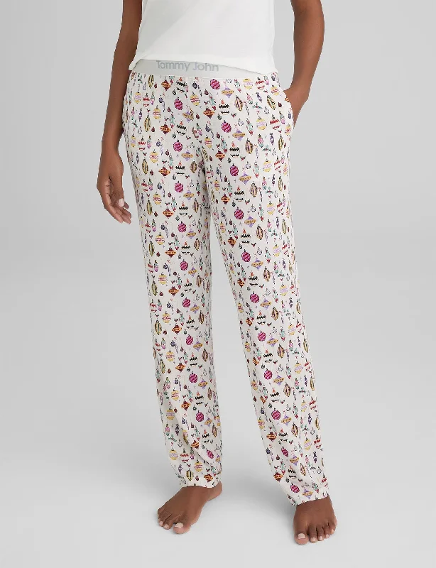 Womens flannel pajama sets for winter cozy -Women's Second Skin Sleep Pant