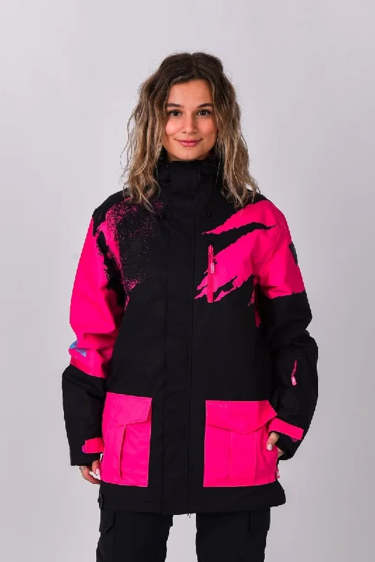 Womens maternity wear robe set comfortableAfterparty Jacket Black & Pink
