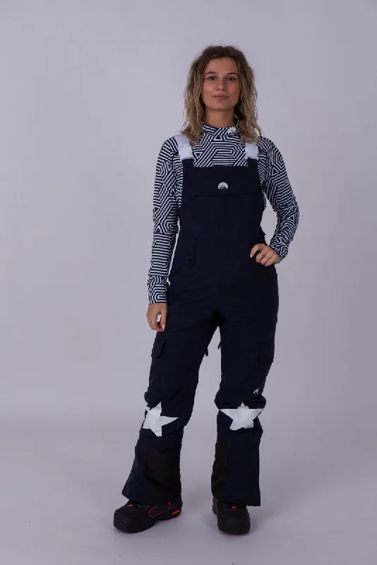 Women's adjustable waist robesYeh Girl Ski & Snowboard Bib Pant - Katie Ormerod Black Stars Signature line Women's adjustable waist robesYeh Girl Ski & Snowboard Bib Pant - Katie Ormerod Black Stars Signature line