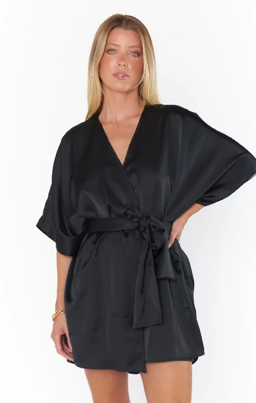 what type of robe is good to wear around the house -First Look Robe ~ Black Luxe Satin what type of robe is good to wear around the house -First Look Robe ~ Black Luxe Satin