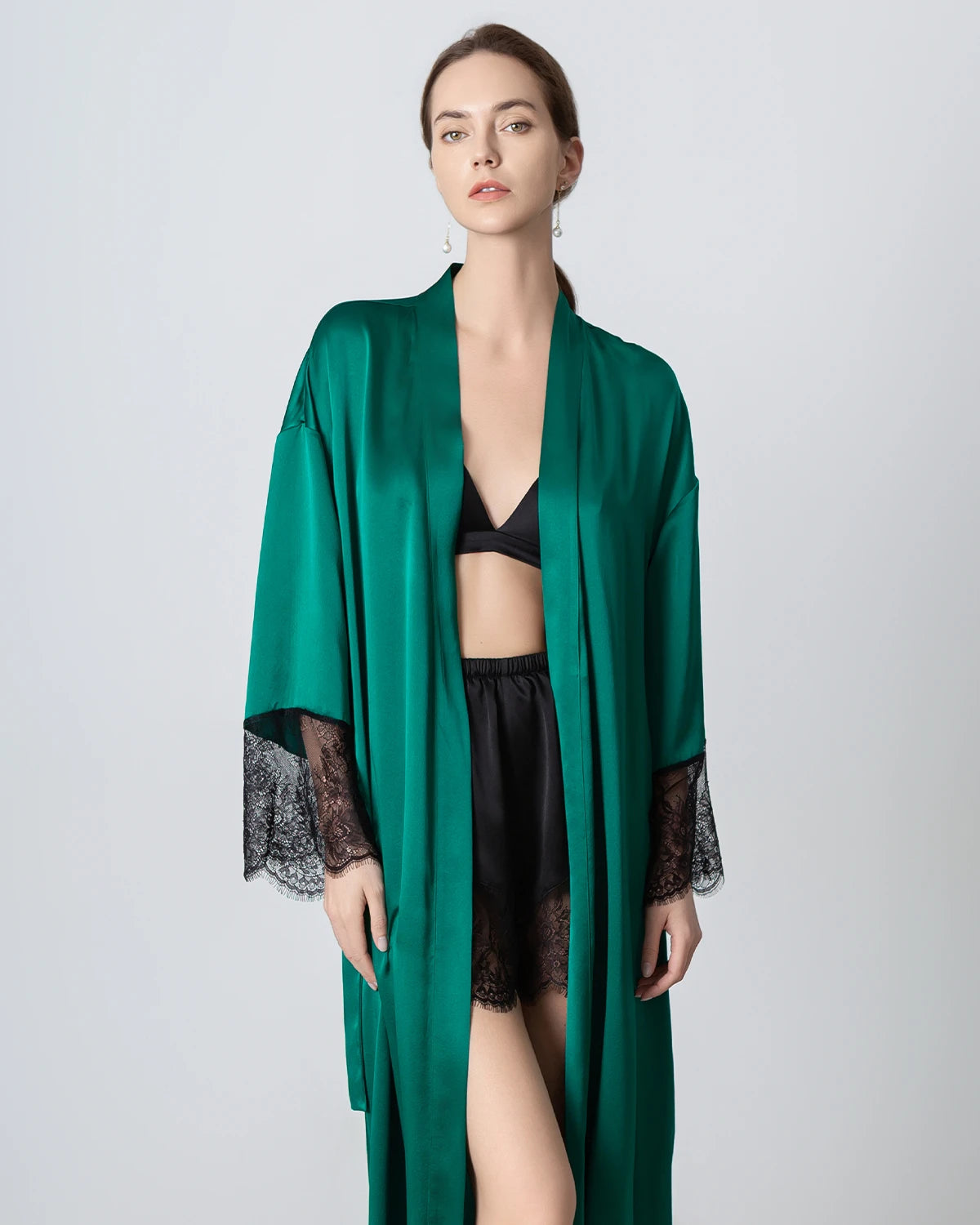 Can I wear Women's robe as a Duster?Full Length Lace Silk Robe for Women