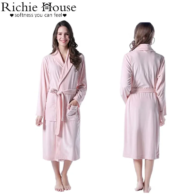 Women's robe sets affordable prices -Richie House 100% LUXURY VELOUR SOFT TOWELLING ROBE BATH Lounge Dressing RHW2763 Women's robe sets affordable prices -Richie House 100% LUXURY VELOUR SOFT TOWELLING ROBE BATH Lounge Dressing RHW2763