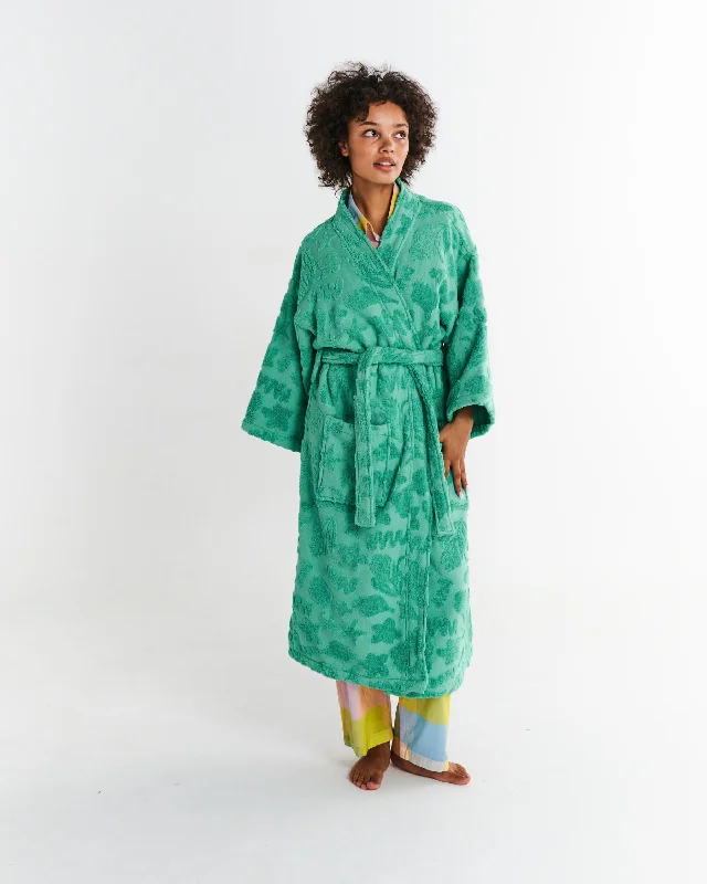 Womens Petite Cotton Robe Sets For Sleepwear"Jade Rock Pool Terry Bath Robe