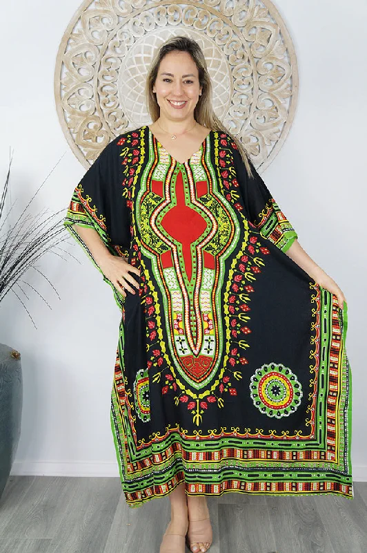 Womens personalized terry robe set giftLong Kaftan "Bling" (Sequined) "Inca"