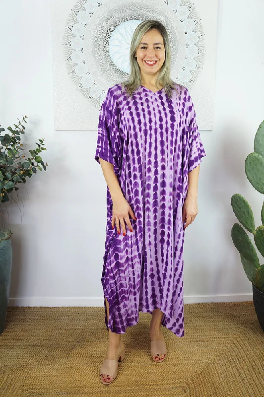 Can bath robes be personalized ?Long Kaftan "Crackle" Tie Dye