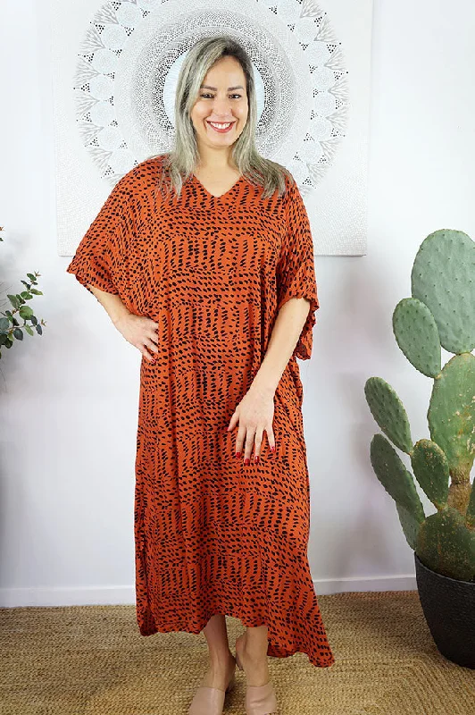Womens robe and pants set winter -Long Kaftan "Jellybean"