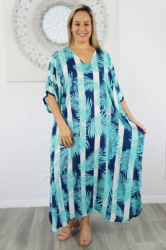 Can bath robes be personalized ?Long Kaftan "Leaf-Stripe"