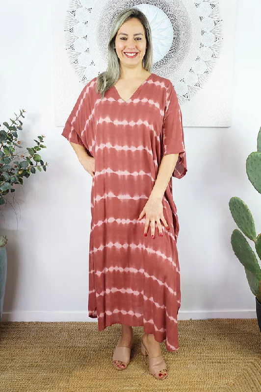 High-quality and durable robe sets for women -Long Kaftan "Nirvana" Tie Dye