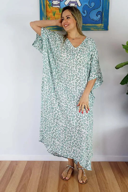 Womens robe sets and loungewear for travel -Long Kaftan "Safari"