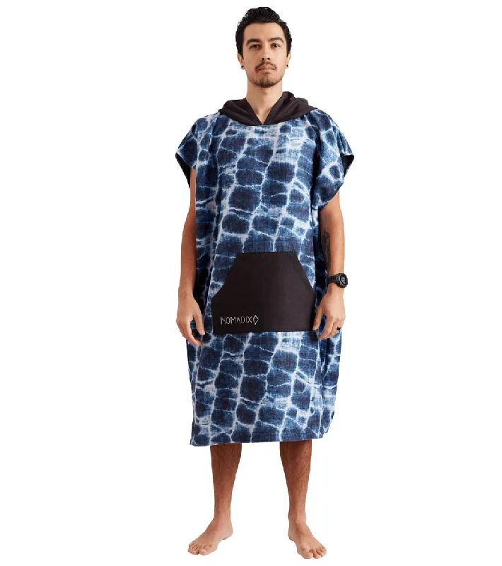 Womens robe sets that are comfortable -Nomadix Agua Blue Changing Poncho Multi