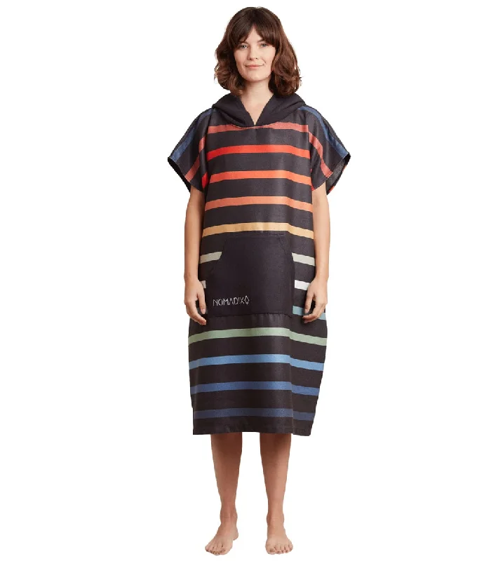 Womens robe sets with pockets -Nomadix Pinstripes Multi Changing Poncho Multi