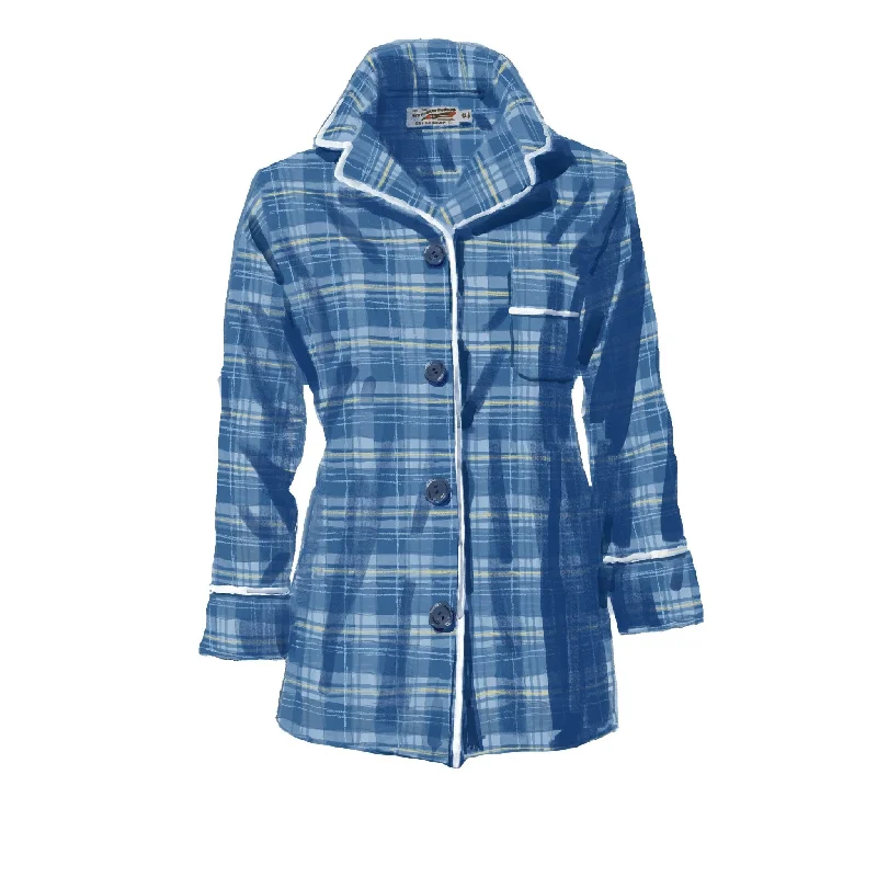 "Petite Cotton Robe Sets For Sleepwear"Ausable Plaid Flannel PJ Shirt