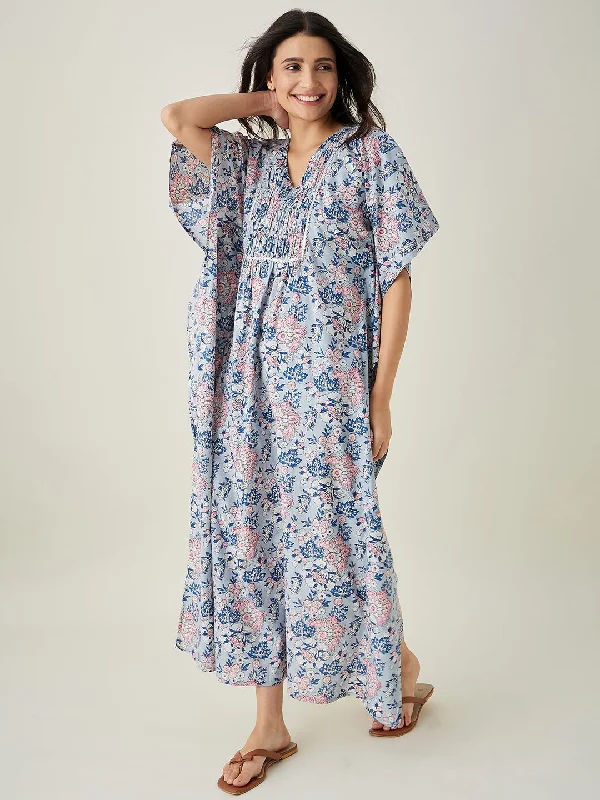 Womens quilted robe set warm cozyWomen's Pastel Blue Floral Cotton Kaftan - The Kaftan Company Womens quilted robe set warm cozyWomen's Pastel Blue Floral Cotton Kaftan - The Kaftan Company